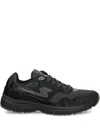 Stepney Workers Club Mesh-panelled Lace-up Sneakers In Black