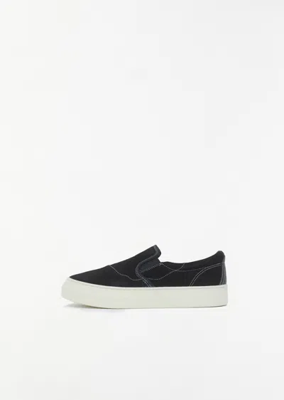 Stepney Workers Club Om2a Omni Lister Silk Suede Sneaker In Black