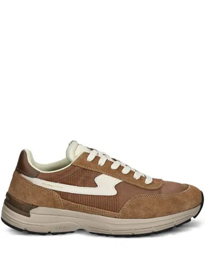 Stepney Workers Club Osier S-strike Panelled Sneakers In Brown