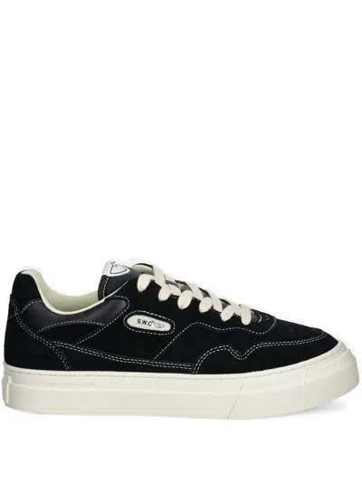 Stepney Workers Club Suede Leather Sneakers In Black