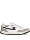 Stepney Workers Club Suede-panelled Low-top Sneakers In White