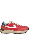 Stepney Workers Club Suede Panelled Sneakers In Red