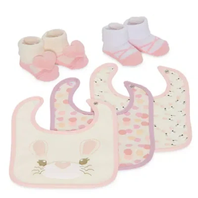Stepping Stone Babies' Girls 5-pc. Bib In Pink