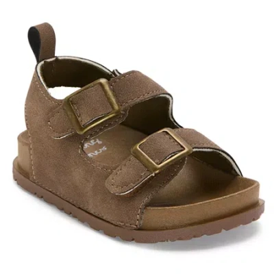 Stepping Stone Babies' Infant Boys Double Strap Footbed Sandal In Brown