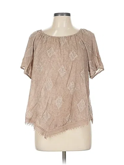Pre-owned Sterling & Stitch Short Sleeve Blouse In Brown