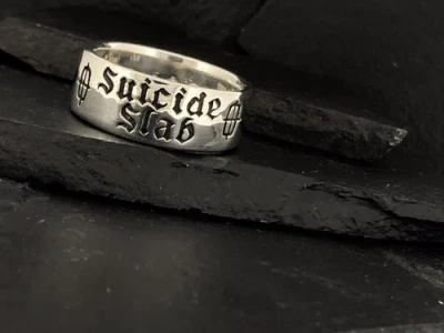 Pre-owned Sterling Assault Lincoln Bill Wall Chrome Hearts King Baby Dy Style Ring