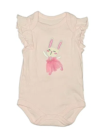 Pre-owned Sterling Baby Babies' Short Sleeve Onesie In White