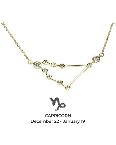 Sterling Forever 14k Cz When Stars Align' Constellation Necklace In Gold