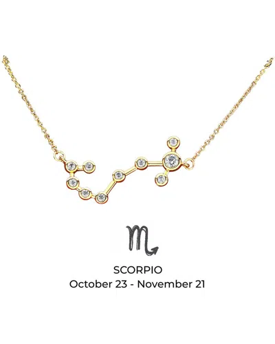 Sterling Forever 14k Cz When Stars Align' Constellation Necklace In Gold