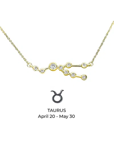 Sterling Forever 14k Cz When Stars Align' Constellation Necklace In Burgundy