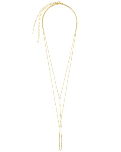 Sterling Forever 14k Gold Myrna Beaded Layered Body Chain