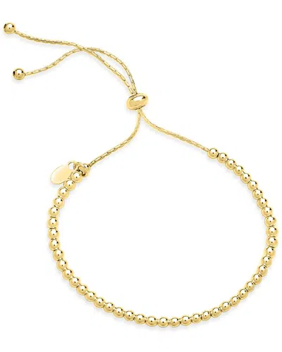 Sterling Forever 14k Gold Plated Beaded Slider Bracelet