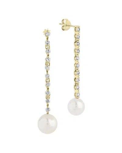 Sterling Forever 14k Gold Plated Blake Drop Stud Earrings