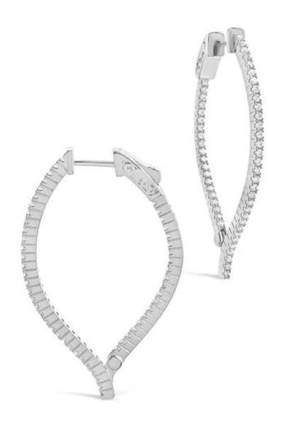 Sterling Forever 14k Gold Plated Brass Cz Inside Out Teardrop Drop Earrings In Metallic