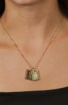 Sterling Forever 14k Gold Plated Brass Zodiac Tag Necklace In Gold - Pisces