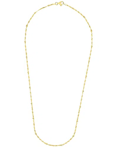 Sterling Forever 14k Gold Plated Janina Twisted Beaded Chain Necklace