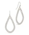 Sterling Forever Nikole Chainlink Teardrop Dangle Earrings In Silver