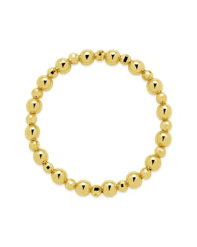 Sterling Forever 14k Gold Plated Summer Beaded Bracelet In Gray