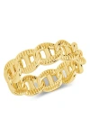 STERLING FOREVER STERLING FOREVER 14K GOLD PLATED ZOLA CHAIN RING