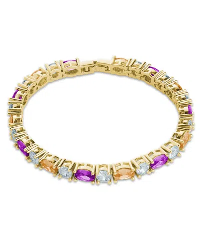 Sterling Forever 14k Gold-plated Brass Ophelia Tennis Bracelet