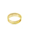 Sterling Forever 14k Over Silver Adele Stacking Ring In Gold