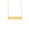 Sterling Forever 14k Over Silver Bar Initial Necklace (a-z)