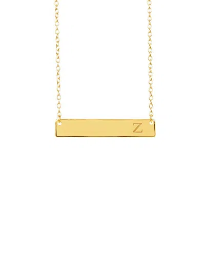 Sterling Forever 14k Over Silver Bar Initial Necklace (a-z)