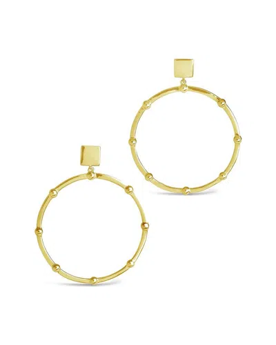 Sterling Forever 14k Over Silver Beaded Hoops