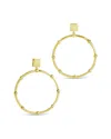 Sterling Forever 14k Over Silver Beaded Hoops