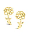 Sterling Forever 14k Over Silver Birth Flower January Carnation Studs