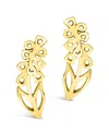 Sterling Forever 14k Over Silver Birth Flower May Lily Of The Valley Studs