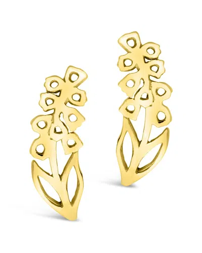 Sterling Forever 14k Over Silver Birth Flower May Lily Of The Valley Studs
