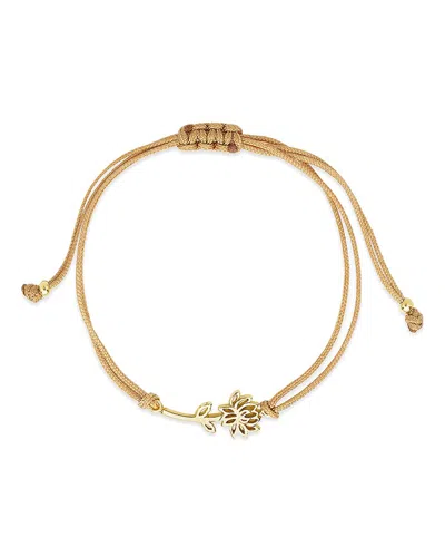 Sterling Forever 14k Over Silver Birth Flower November Chrysanthemum Bracelet