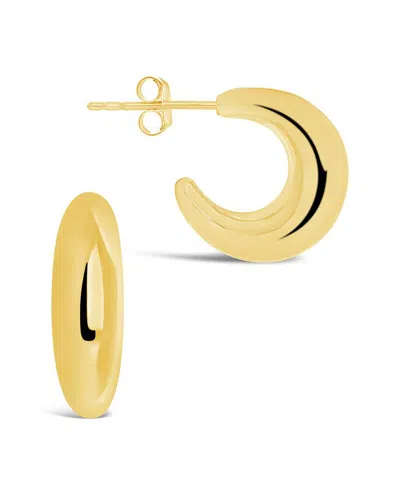 Sterling Forever 14k Over Silver Chunky Tube Hoops