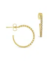 Sterling Forever 14k Over Silver Cz Earrings