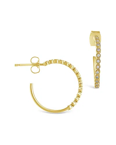 Sterling Forever 14k Over Silver Cz Earrings