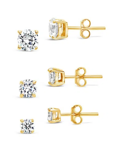 Sterling Forever 14k Over Silver Cz Earrings