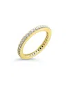 Sterling Forever Sterling Silver Thin Cz Band Ring