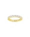 Sterling Forever 14k Over Silver Cz Gracie Eternity Ring