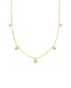 Sterling Forever 14k Over Silver Cz Necklace