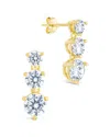 Sterling Forever 14k Over Silver Cz Opaline Brilliant Cut Stud Earrings