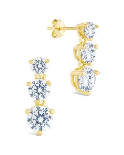 Sterling Forever 14k Over Silver Cz Opaline Brilliant Cut Stud Earrings
