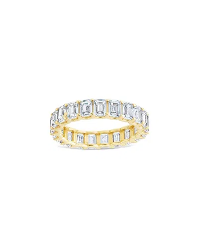 Sterling Forever 14k Over Silver Cz Rio Baguette Ring In Gold
