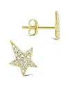 Sterling Forever 14k Over Silver Cz Star Studs