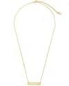 Sterling Forever 14k Over Silver Cz Studded Mini Bar Necklace