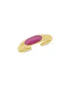 Sterling Forever 14k Over Silver Enamel Raspberry Open Signet Ring
