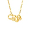 Sterling Forever 14k Over Silver Four Ring Necklace
