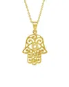Sterling Forever 14k Over Silver Hamsa Necklace