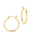 Sterling Forever 14k Over Silver Hoops