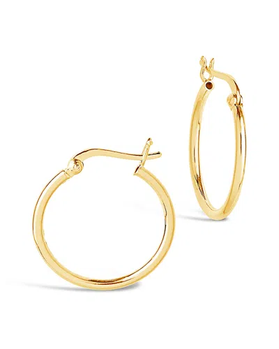 Sterling Forever 14k Over Silver Hoops